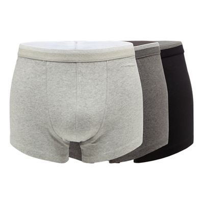 The Collection Pack of three grey hipster trunks